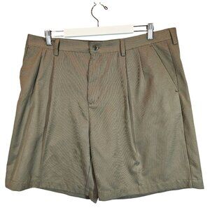 Croft & Barrow Mens 38 Pleated Front Khaki Dress Shorts office vacation casual